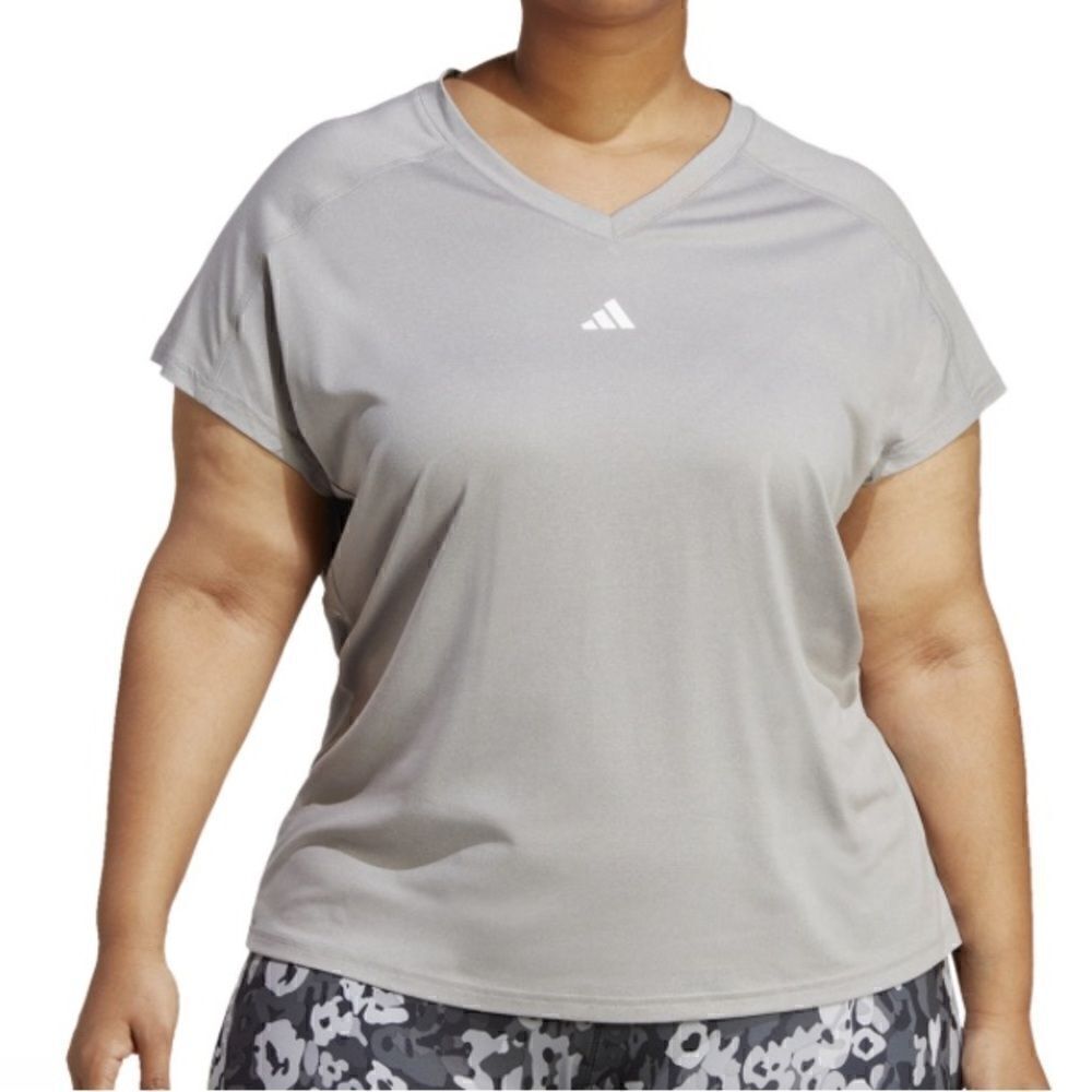🆕 adidas  Train Essentials V-Neck Short-Sleeve Tee - size 1X